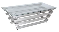 Artistiq Living Glazen Salontafel|Salontafel Sheneka Glas, 130 x 70cm