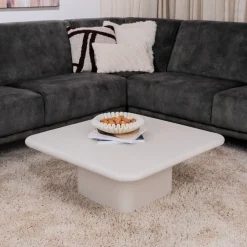 By-Boo Vierkante Salontafel|Salontafel Siminto 80 x 80cm, kleur Beige