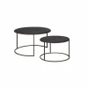 RENEW Salontafel Set|Ronde Salontafel|Salontafel Spello Teakhout, Set van 2 stuks