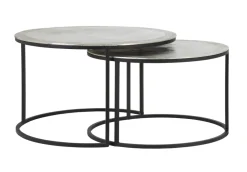 Light & Living Salontafel Set|Ronde Salontafel|Salontafel Talca Set van 2 stuks, 67/75cm