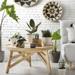 Kave Home Ronde Salontafel|Salontafel Tenda 80cm Naturel