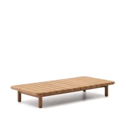 Kave Home Loungetafels & Bijzettafels|Salontafel Turqueta hout, 140 x 70cm Teak