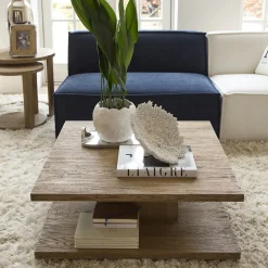 Rivièra Maison Vierkante Salontafel|Salontafel Vermont Eikenhout, 90 x 90cm