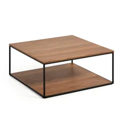 Kave Home Vierkante Salontafel|Salontafel Yoana Walnoothout