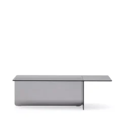 Kave Home Glazen Salontafel|Salontafel Zaren glas, 120 x 60cm Grijs