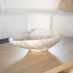 By-Boo Overige Decoratie|Schaal Grigio Marmer, 43 x 27cm Beige