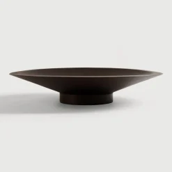 Ethnicraft Keukengerei|Schaal Satellite Mahoniehout, 50cm Donkerbruin