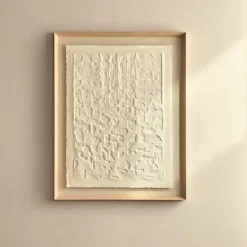 Kave Home Schilderijen|Schilderij Annia Papier Maché, 90 x 70cm Wit