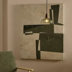 Kave Home Schilderijen|Schilderij Fida 118 x 94cm Donkergroen