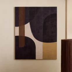 Kave Home Schilderijen|Schilderij Tonol 100 x 80cm Zwart