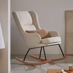 Kave Home Schommelstoelen|Schommelstoel Maustin Chenille, kleur Beige