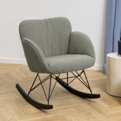 Bendt Schommelstoelen|Schommelstoel Quintus Teddy, kleur Grijs/Bruin