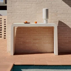 Kave Home Sidetables|Sidetable Aiguablava Cement, 120cm Wit