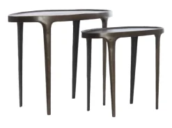 Light & Living Sidetables|Sidetable Arica Set van 2 stuks, kleur Donkerbruin