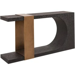 Richmond Interiors Sidetables|Sidetable Bazel 150cm, kleur Zwart/Goud