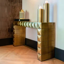 Richmond Interiors Sidetables|Sidetable Collada 137.5 x 36cm, kleur Brushed gold