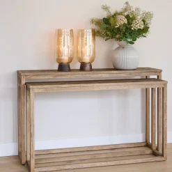 Rivièra Maison Sidetables|Sidetable Harbour Island Eikenhout, Set van 2 stuks