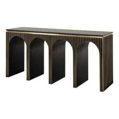Richmond Interiors Sidetables|Sidetable Les Arcs Marmer en brass, 160cm Brushed gold