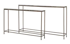 Light & Living Sidetables|Sidetable Morena Set van 2 stuks, Marmer, kleur Bruin