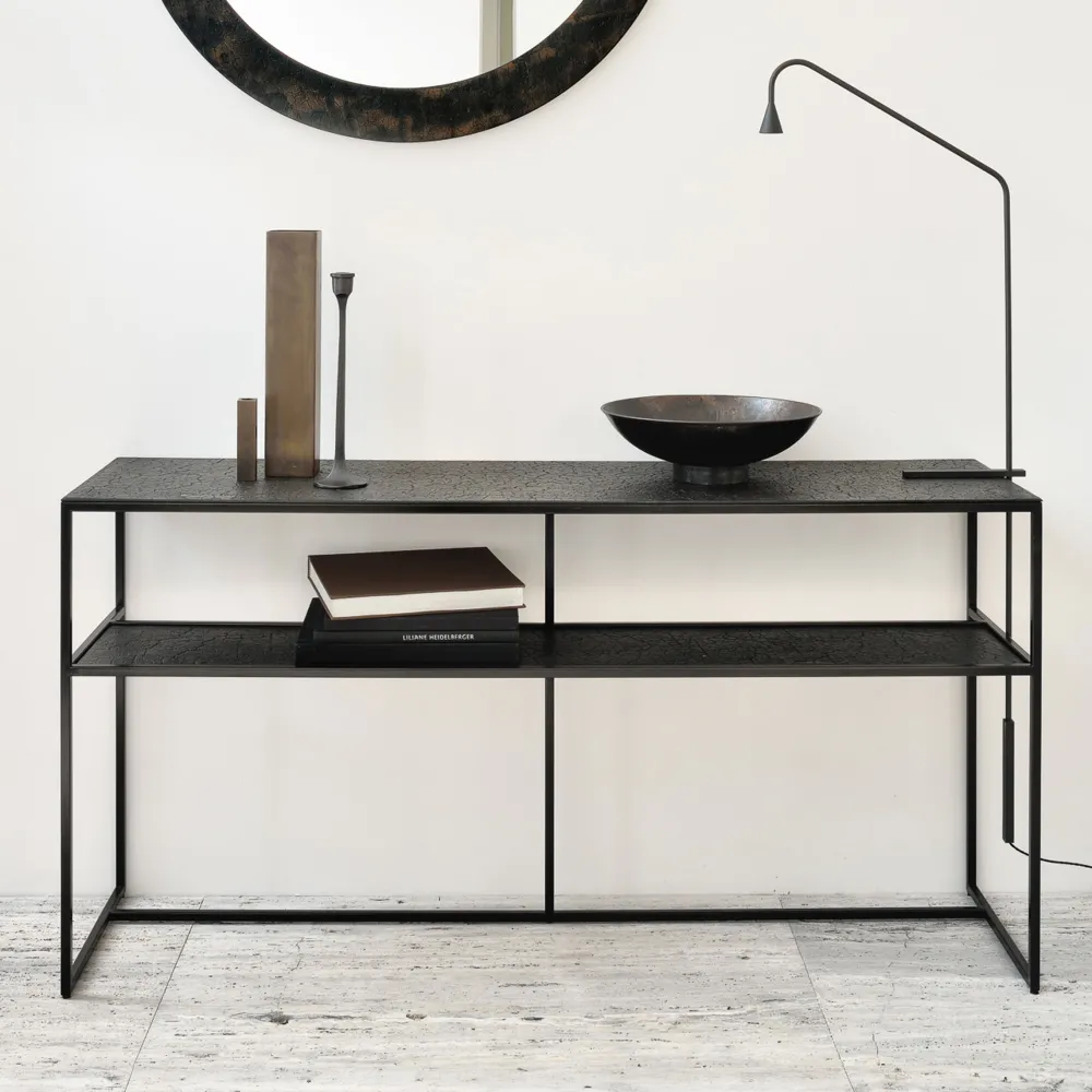 Ethnicraft Sidetables|Sidetable Pentagon Minerals, 150cm, kleur Whisky