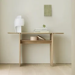 Ethnicraft Sidetables|Sidetable PI Geolied Eikenhout, 130cm, kleur Naturel
