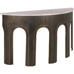 Richmond Interiors Sidetables|Sidetable Sanchis Marmer en Brass Antique, 140cm