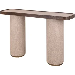 Richmond Interiors Sidetables|Sidetable Willox Linnen en eiken, 140cm Bruin