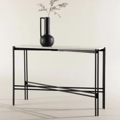 Nohr Sidetables|Sidetable Yasemin Terrazzo, 110cm Wit