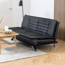 Bendt Slaapbank|Slaapbanken, Slaapstoelen & Vouwbedden|Slaapbank Oliver PU-leder, kleur Zwart