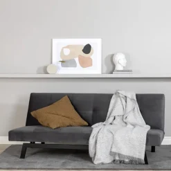 Nohr Slaapbank|Slaapbanken, Slaapstoelen & Vouwbedden|Slaapbank Rhesa Velvet, kleur Grijs