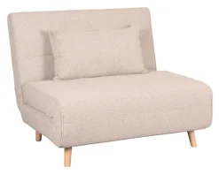 LABEL51 Slaapbank|Slaapbanken, Slaapstoelen & Vouwbedden|Slaapbank Single Bouclé, kleur Naturel