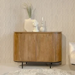 Livingfurn Dressoirs|Smal Dressoir Noor Mangohout, 115cm