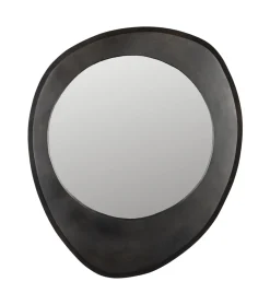 Dutchbone Zwarte Spiegels|Organische Spiegels|Spiegel Aren Mangohout, 59 x 71cm Zwart