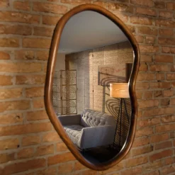 Dutchbone Organische Spiegels|Spiegel Ashley Mangohout, 100 x 73cm