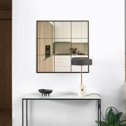 Kave Home Zwarte Spiegels|Spiegel Ulrica 80 x 80cm Zwart