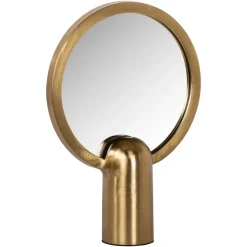 Richmond Interiors Gouden Spiegels|Ronde Spiegels|Staande Spiegel Gaby 25cm, kleur Goud