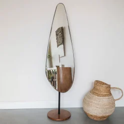 ZILT Zwarte Spiegels|Organische Spiegels|Staande Spiegel Katrinia Organisch, 135 x 40cm