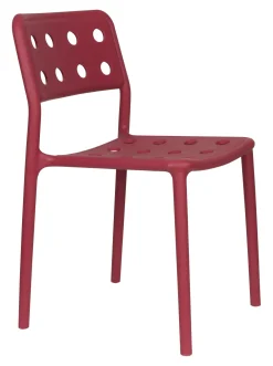 ZILT Terrasstoelen|Stapelbare Tuinstoel Korey Kunststof, kleur Rood