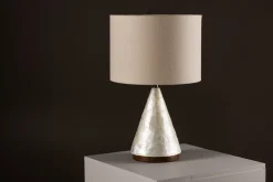 Nohr Tafellampen|Tafellamp Ailene Capiz, 55cm Lichtgrijs