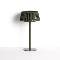 Kave Home Tafellampen Voor Buiten|Tafellampen|Tafellamp Aldet Op zonne-energie, Plat Geweven touw