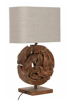 MUST Living Tafellampen|Tafellamp All Around the World Teakhout, 70cm Naturel