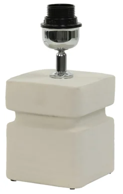 Light & Living Tafellampen|Tafellamp Amta Keramiek, 25cm (excl. kap) Cru00e8me