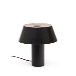 Kave Home Tafellampen|Tafellamp Ancare Metaal en gevlochten koord Zwart