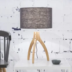 GOOD&MOJO Tafellampen|Tafellamp Annapurna Bamboe en Eco linnen