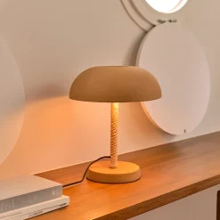 Kave Home Tafellampen|Tafellamp Arinda Terracotta en touw