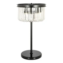Richmond Interiors Tafellampen|Tafellamp Bessy Crystal, 4-lamps Zwart