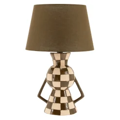 By-Boo Tafellampen|Tafellamp Blocsy Keramiek en linnen