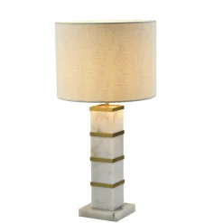 Richmond Interiors Tafellampen|Tafellamp Celinae Marmer en ijzer Wit