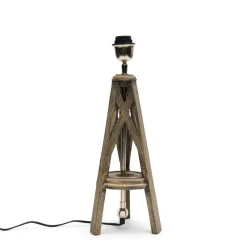 Rivièra Maison Tafellampen|Tafellamp Chicago Mangohout, 45cm hoog (excl. kap) Bruin