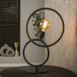 LifestyleFurn Tafellampen|Tafellamp Davion 1-lamps, Artic Black finish Artic zwart